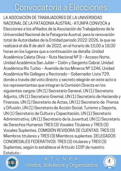 Convocatoria a Elecciones