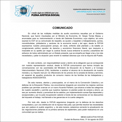 COMUNICADO FATUN