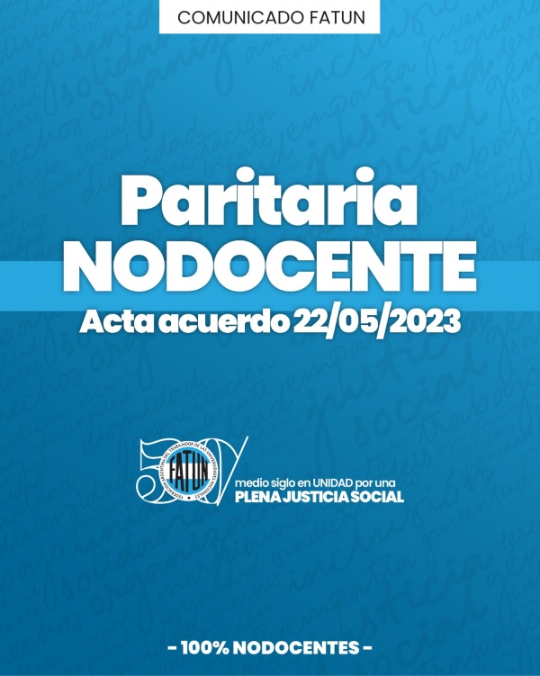 CONTINUA EL TRABAJO DE LA COMISIÓN DE SEGUIMIENTO Y RECUPERACIÓN DE LA PARITARIA NODOCENTE 2023