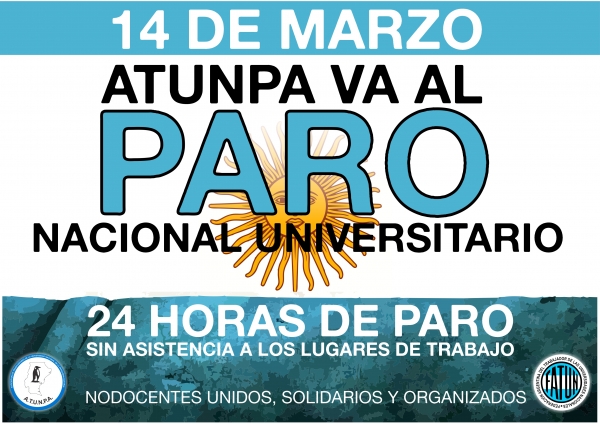 14 DE MARZO - PARO NACIONAL UNIVERSITARIO